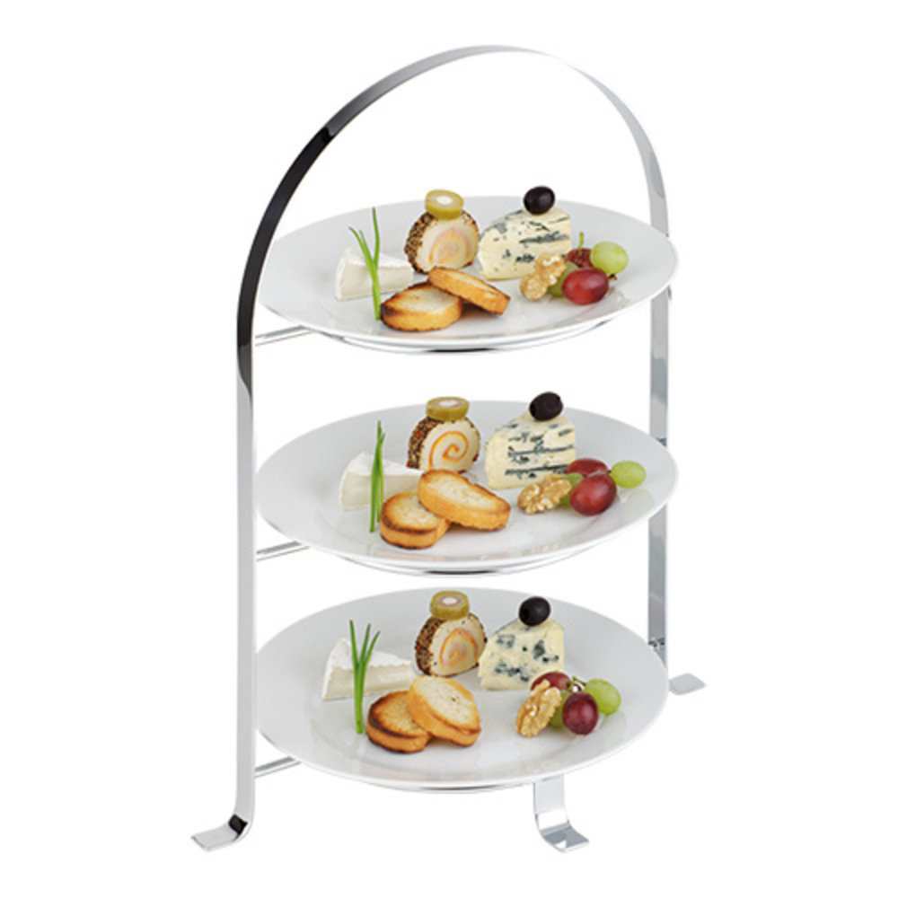 Emga Etagere/serveerstandaard | Verchroomd | ø260x430(h)mm
