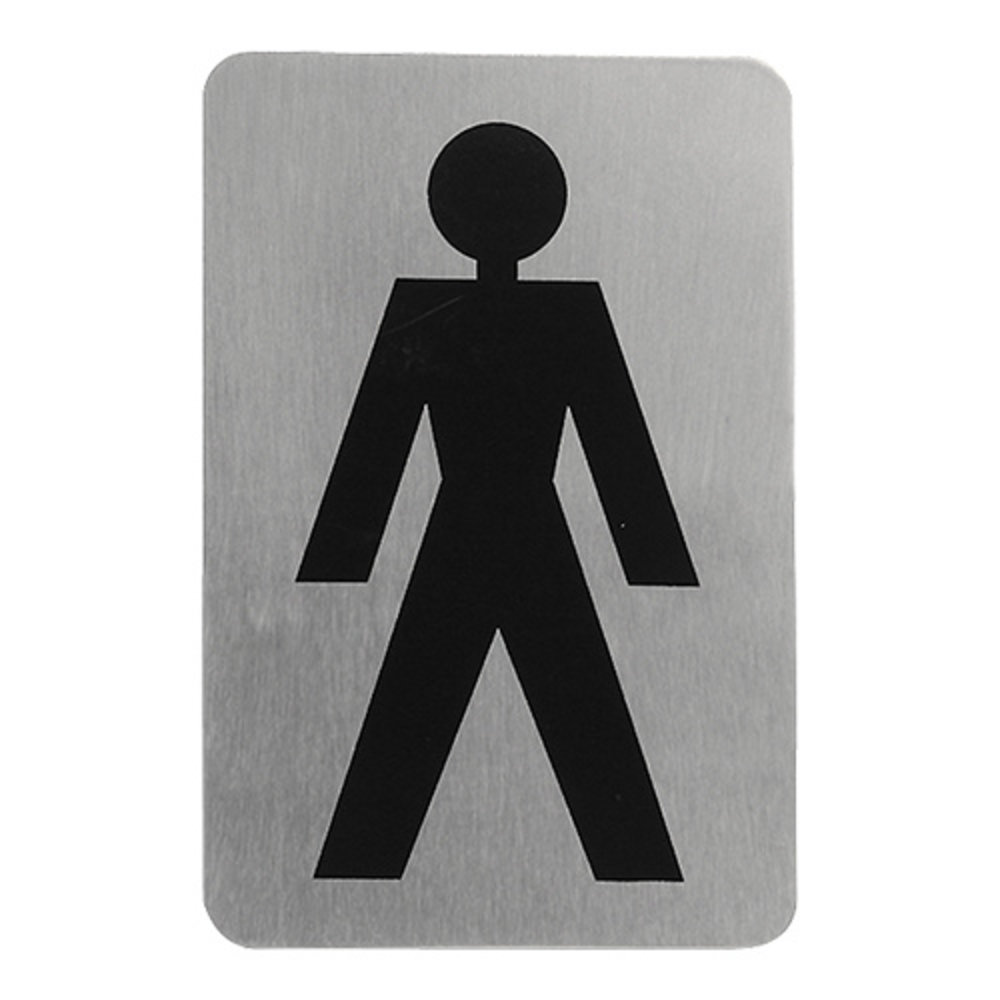 Emga Infobord Man Rvs Zelfklevend 11x6cm