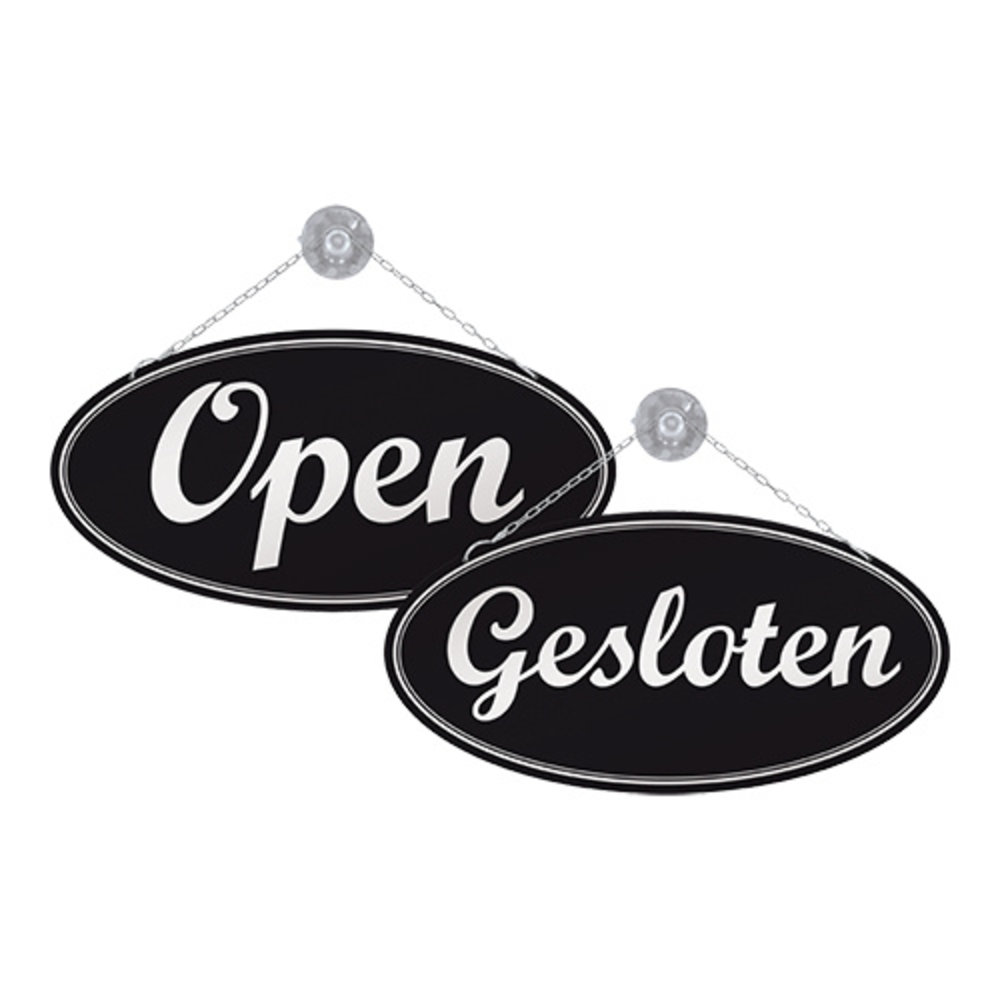 Emga Infobord | Pvc | Open/gesloten (dubbelzijdig) | 300x105mm
