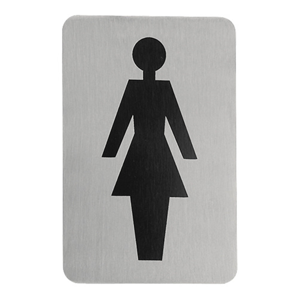 Emga Infobord Vrouw Rvs Zelfklevend 11x6cm