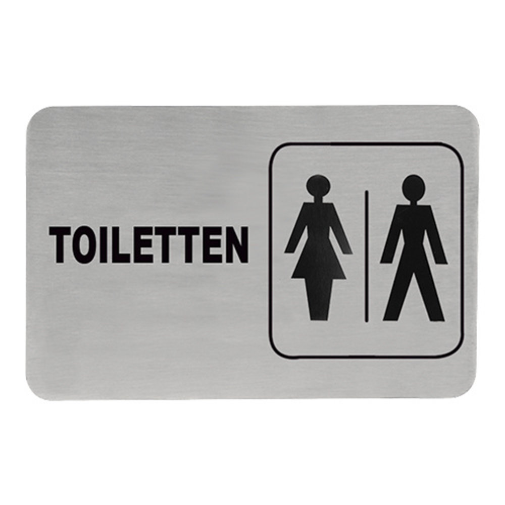 Emga Infobord Man/vrouw/toiletten Rvs Zelfklevend 11x6cm