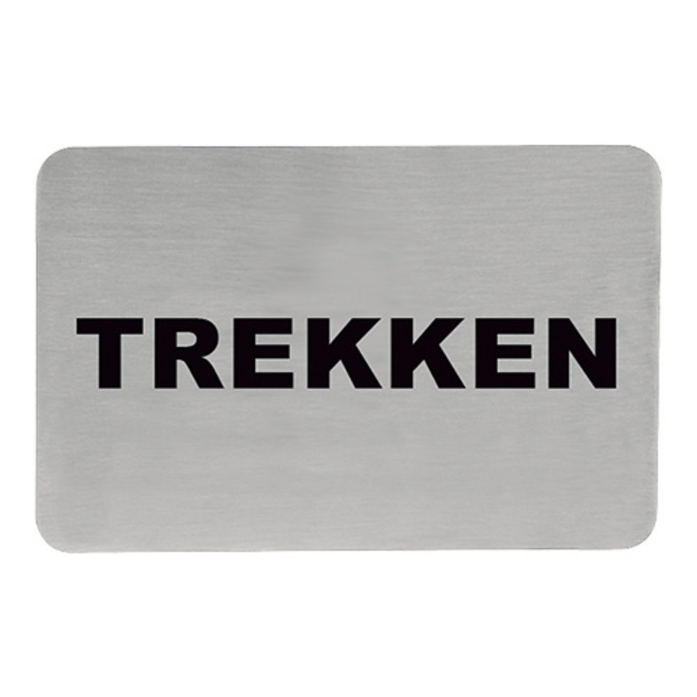 Emga Infobord Trekken Rvs Zelfklevend 11x6cm