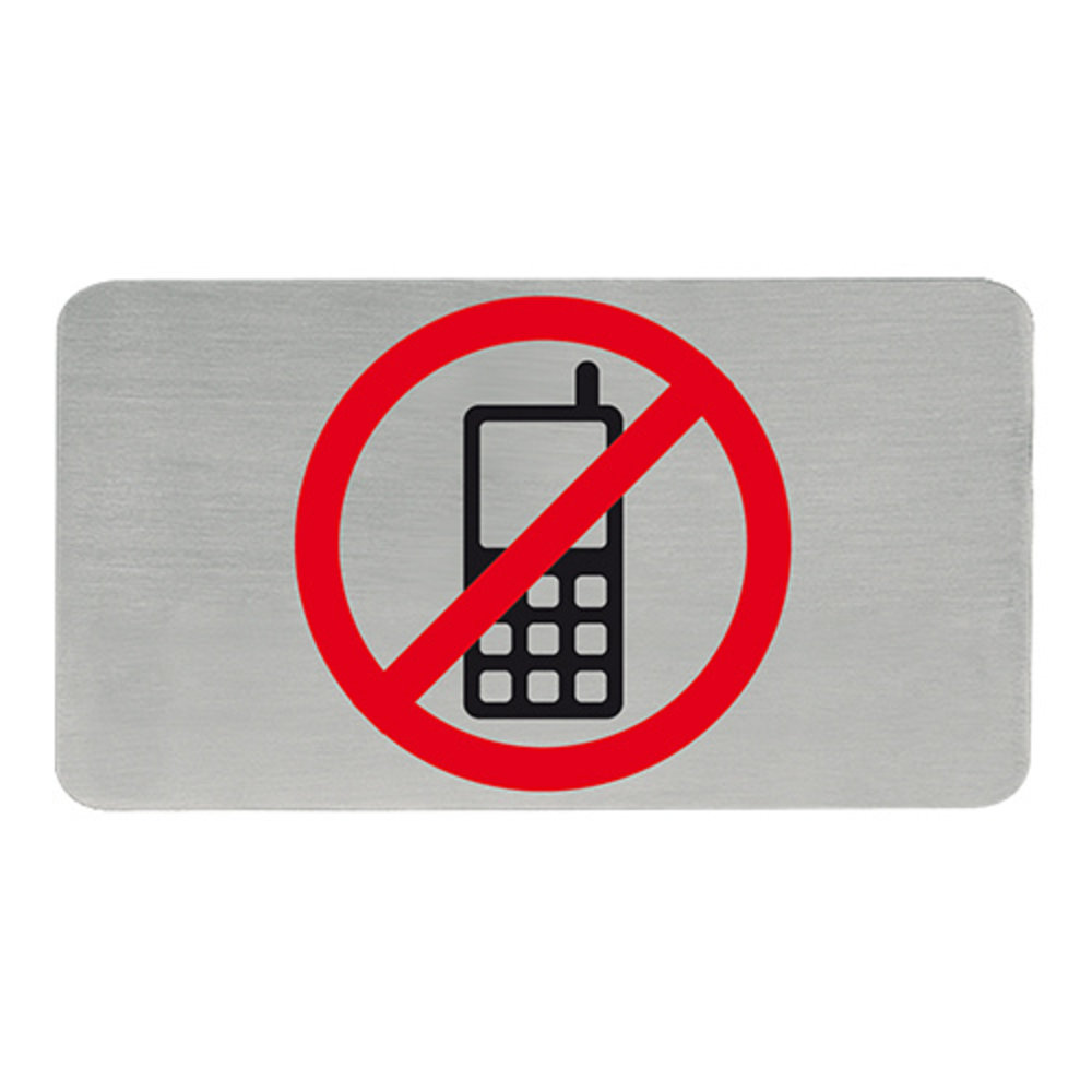 Emga Infobord Telefoonverbod Rvs Zelfklevend 11x6cm