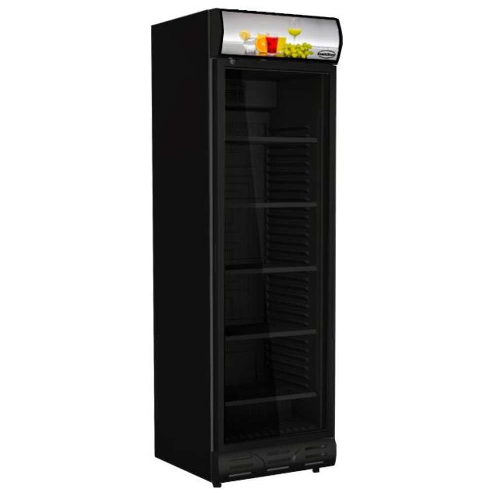 Combisteel Drankenkoeling | 382l | Zwart | +4°c/+10°c | Statisch + Ventilator | Scharnier Rechts | 595x650x2000(h)mm