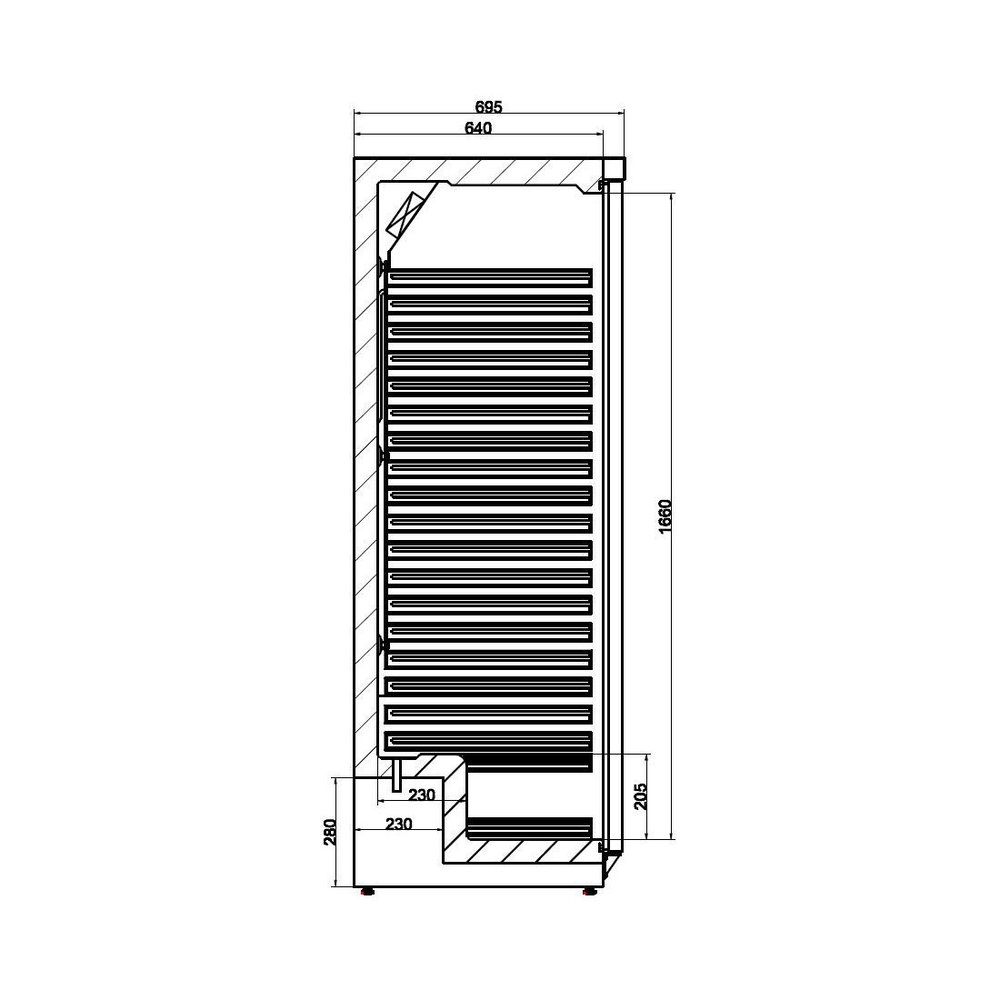 Combisteel Koelkast | 640l (2/1 Gn) | Wit | +2°c/+8°c | Statisch + Ventilator | 775x695x1885(h)mm
