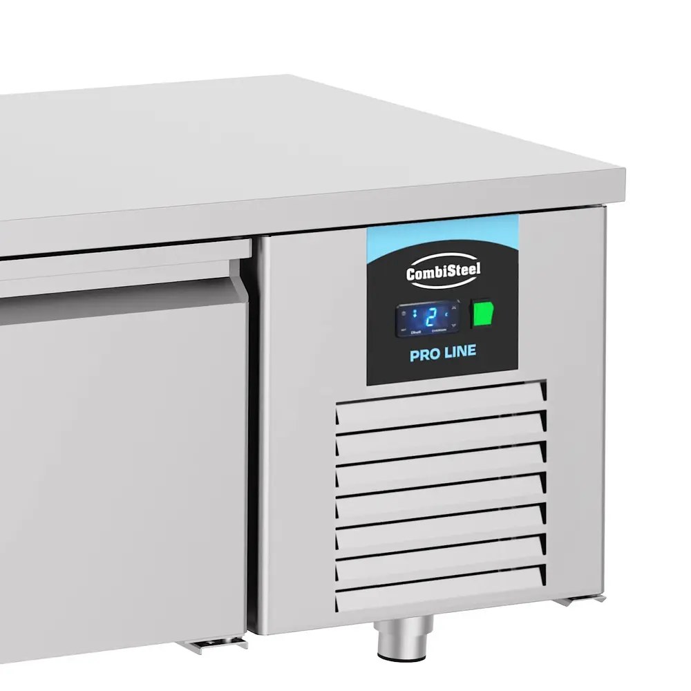 Combisteel Koelwerkbank | Pro Line | Laag Model | 360l | 4 Deuren (1/1 Gn) | -2°c/+8°c | Geforceerd | 2130x700x600(h)mm