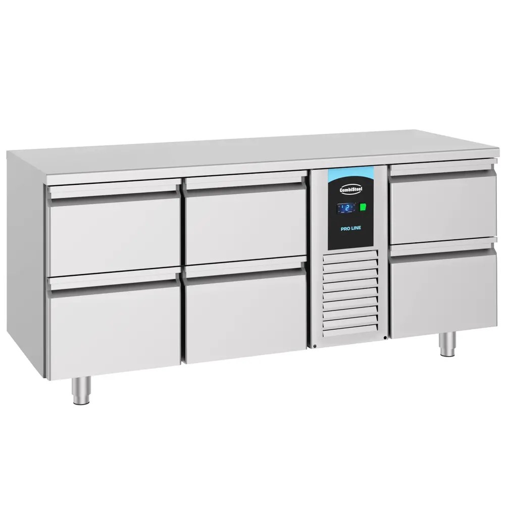 Combisteel Koelwerkbank | Pro Line | Energiezuinig | 474l | 6 Laden (1/1 Gn) | -2°c/+8°c | Geforceerd | 1785x700x850(h)mm