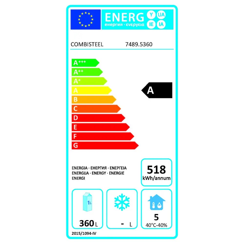 Combisteel Koelwerkbank | Energiezuinig | 632l | 3 Deuren + 2 Laden (1/1 Gn) | -2°c/+8°c | Geforceerd | 0.31kw | 2270x700x850(h)mm