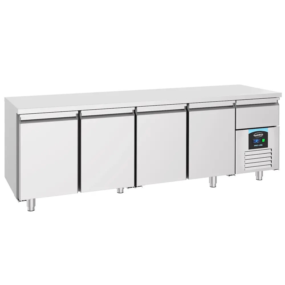 Combisteel Koelwerkbank | Pro Line | 632l | 4 Deuren (1/1 Gn) + 1 Lade | -2°c/+8°c | Geforceerd | 2330x700x850(h)mm