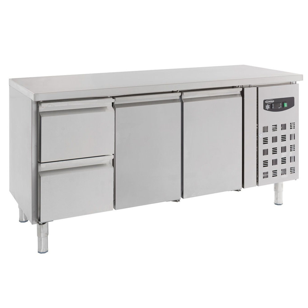 Combisteel Koelwerkbank | Standard Line | 417l | 2 Deuren + 2 Laden (1/1 Gn) | +2°c/+8°c | Geforceerd | 1795x700x850(h)mm