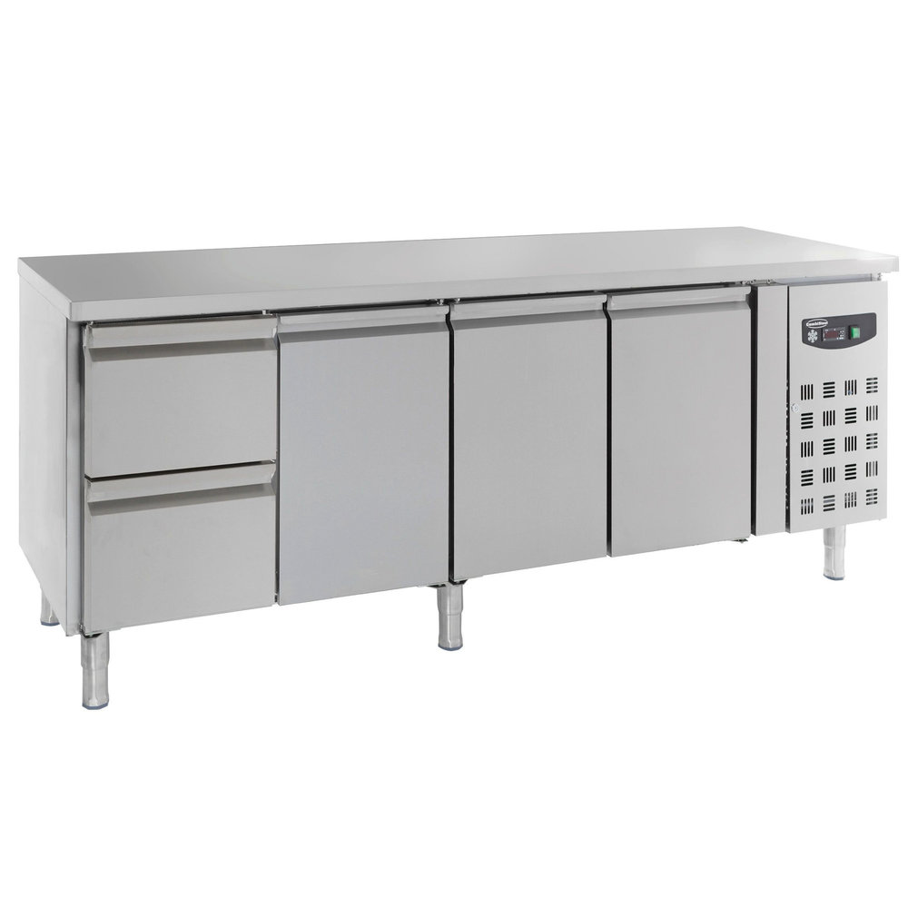 Combisteel Koelwerkbank | 553l | 3 Deuren + 2 Laden (1/1 Gn) | +2°c/+8°c | Geforceerd | 2230x700x850(h)mm