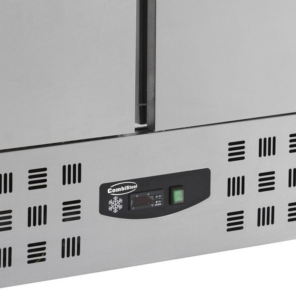 Combisteel Koelwerkbank | 257l | 2 Deuren (1/1 Gn) | +2°c/+8°c | Statisch + Ventilator | 0.34kw | 900x700x875(h)mm