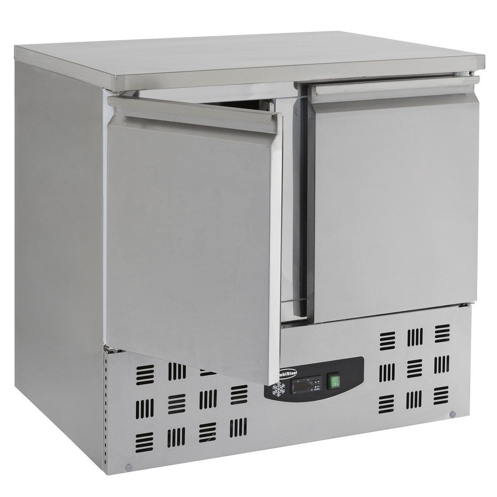Combisteel Koelwerkbank | 257l | 2 Deuren (1/1 Gn) | +2°c/+8°c | Statisch + Ventilator | 0.34kw | 900x700x875(h)mm