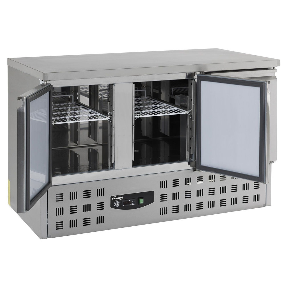 Combisteel Koelwerkbank | 400l | 3 Deuren (1/1 Gn) | +2°c/+8°c | Statisch + Ventilator | 1365x700x875(h)mm