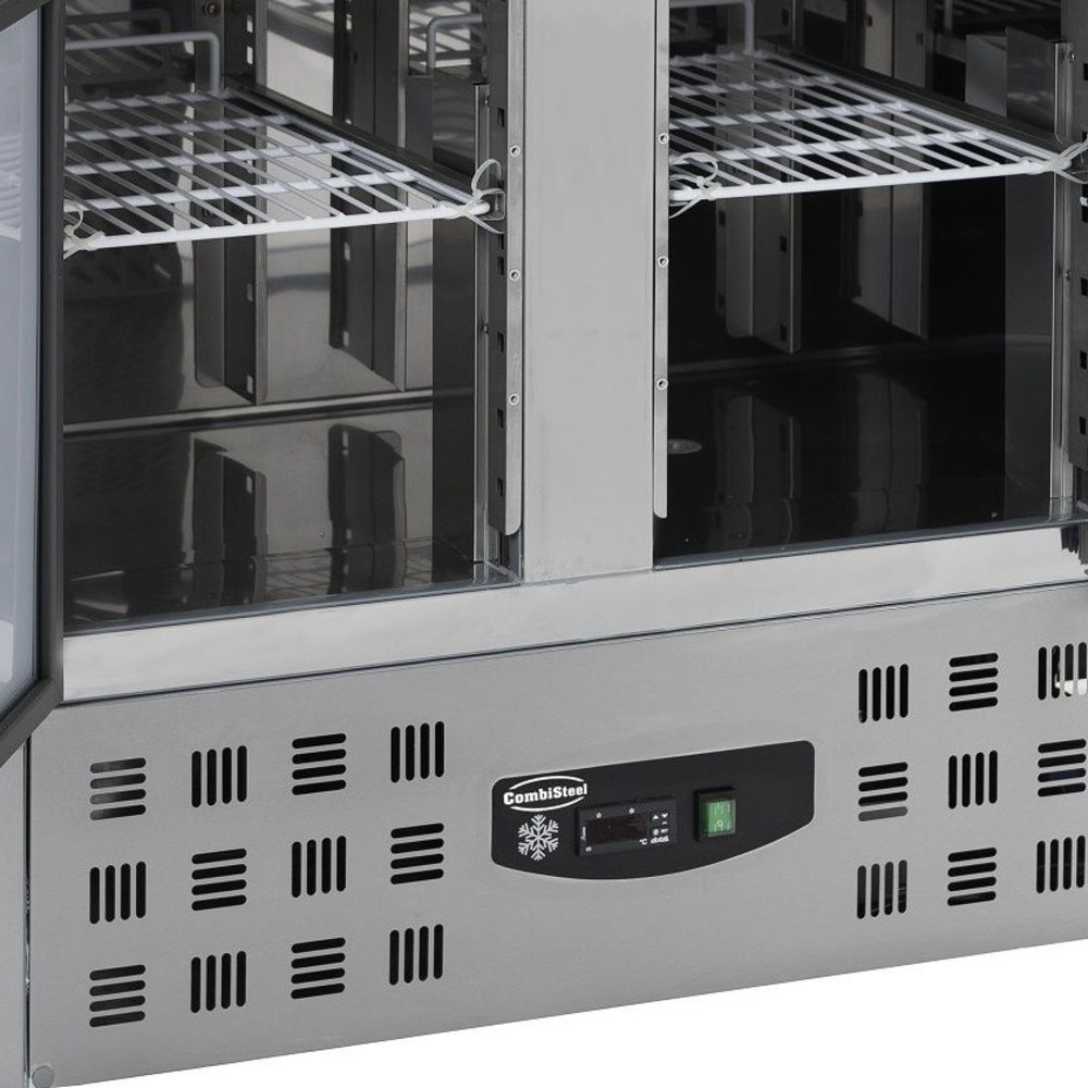Combisteel Koelwerkbank | 400l | 3 Deuren (1/1 Gn) | +2°c/+8°c | Statisch + Ventilator | 1365x700x875(h)mm
