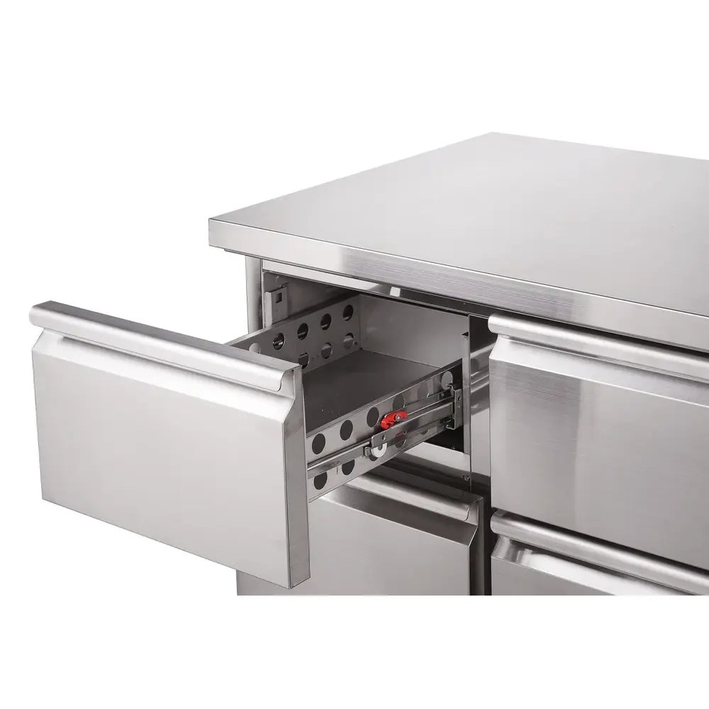 Combisteel Koelwerkbank | Compact Line | 400l | 6 Laden (1/1 Gn) | +2°c/+8°c | Statisch + Ventilator | 1365x700x875(h)mm