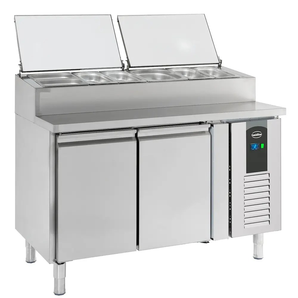 Combisteel Saladette | Standard Line | 258l | 2 Deuren (1/1 Gn) | Boven 6x 1/3 GN | +2°c/+8°c | Geforceerd | Klapdeksels | 1360x700x1085(h)mm