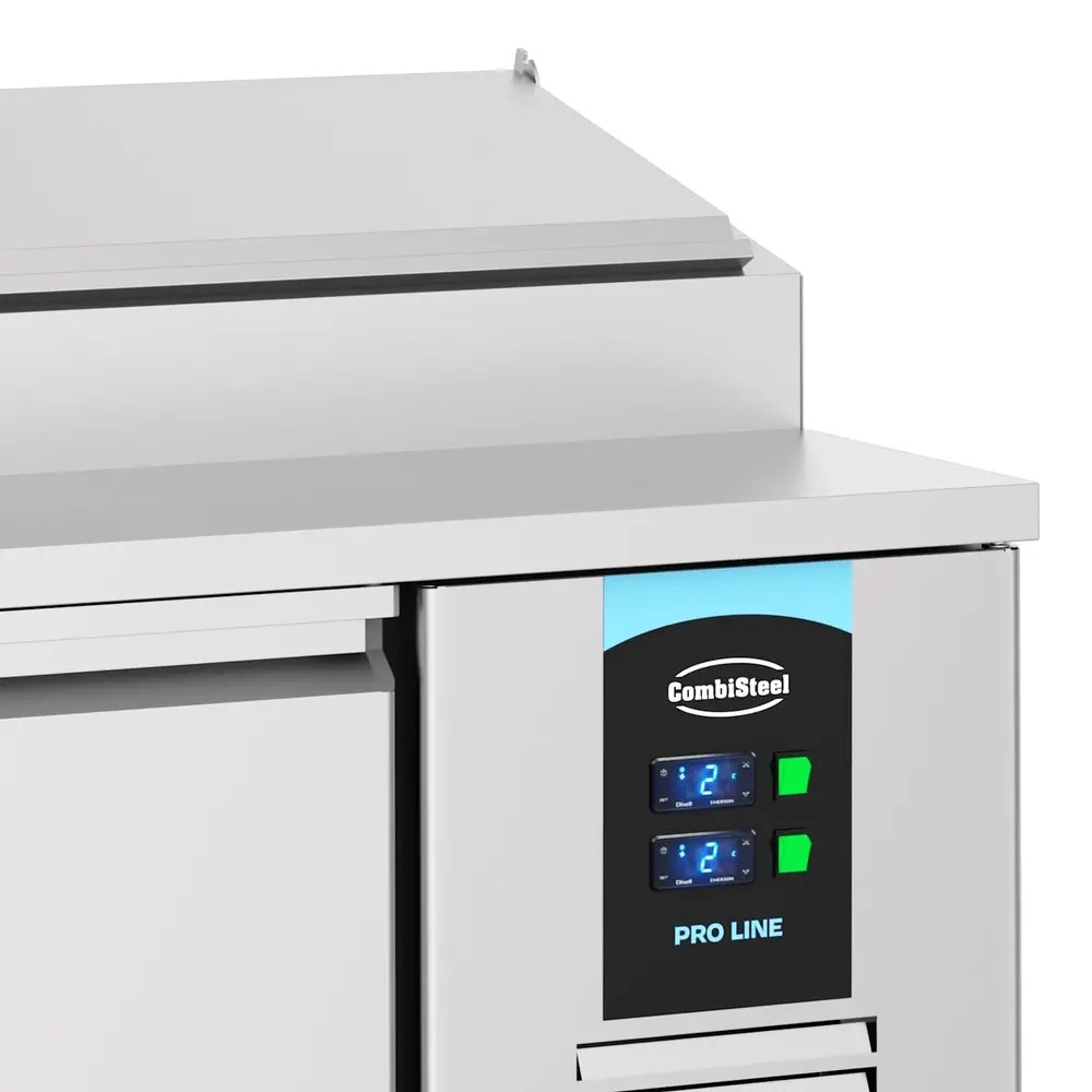 Combisteel Saladette | Pro Line | 281l | 2 Deuren (1/1 Gn) | Boven 7x 1/3 GN | -2°c/+8°c | Geforceerd | Klapdeksel | 1400x700x850/1090(h)mm