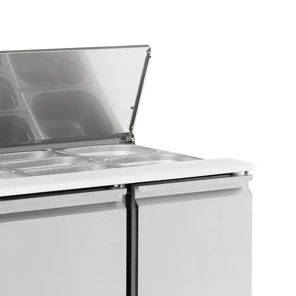 Combisteel Saladette | Compact Line | 368l | 3 Deuren (1/1 Gn) | Boven 4x 1/1 GN | +2°c/+8°c | Statisch + Ventilator | Klapdeksel | 1370x700x870(h)mm