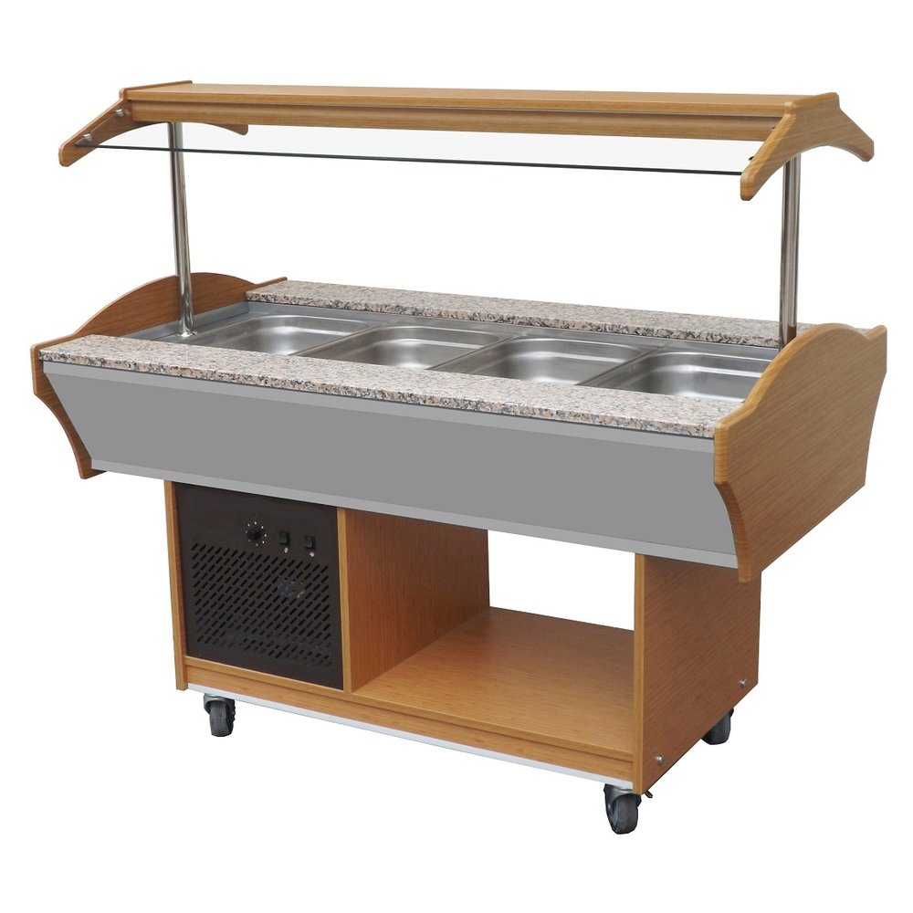 Combisteel Gekoeld Buffet GN 4x 1/1 | Statich | 230v | 1550x900x850/1350(h)mm