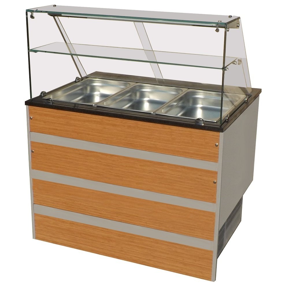 Combisteel Gekoeld Buffet GN 3x 1/1 | Statisch | 230v | 1 Rooster Per Deur | 1070x800x850/1350h)mm