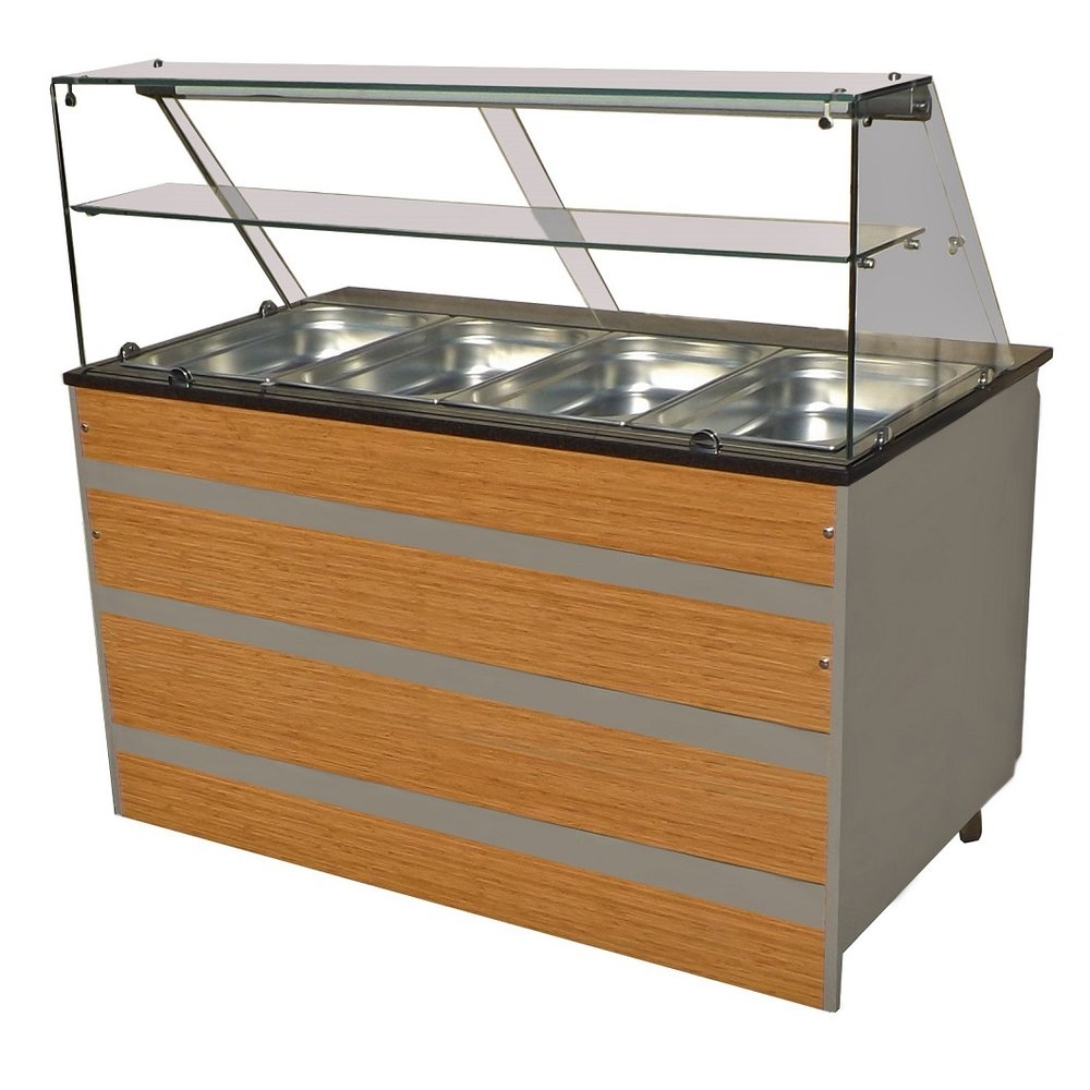 Combisteel Gekoeld Buffet GN 4x 1/1 | Statisch | 230v | 1 Rooster Per Deur | 1400x800x850/1350h)mm
