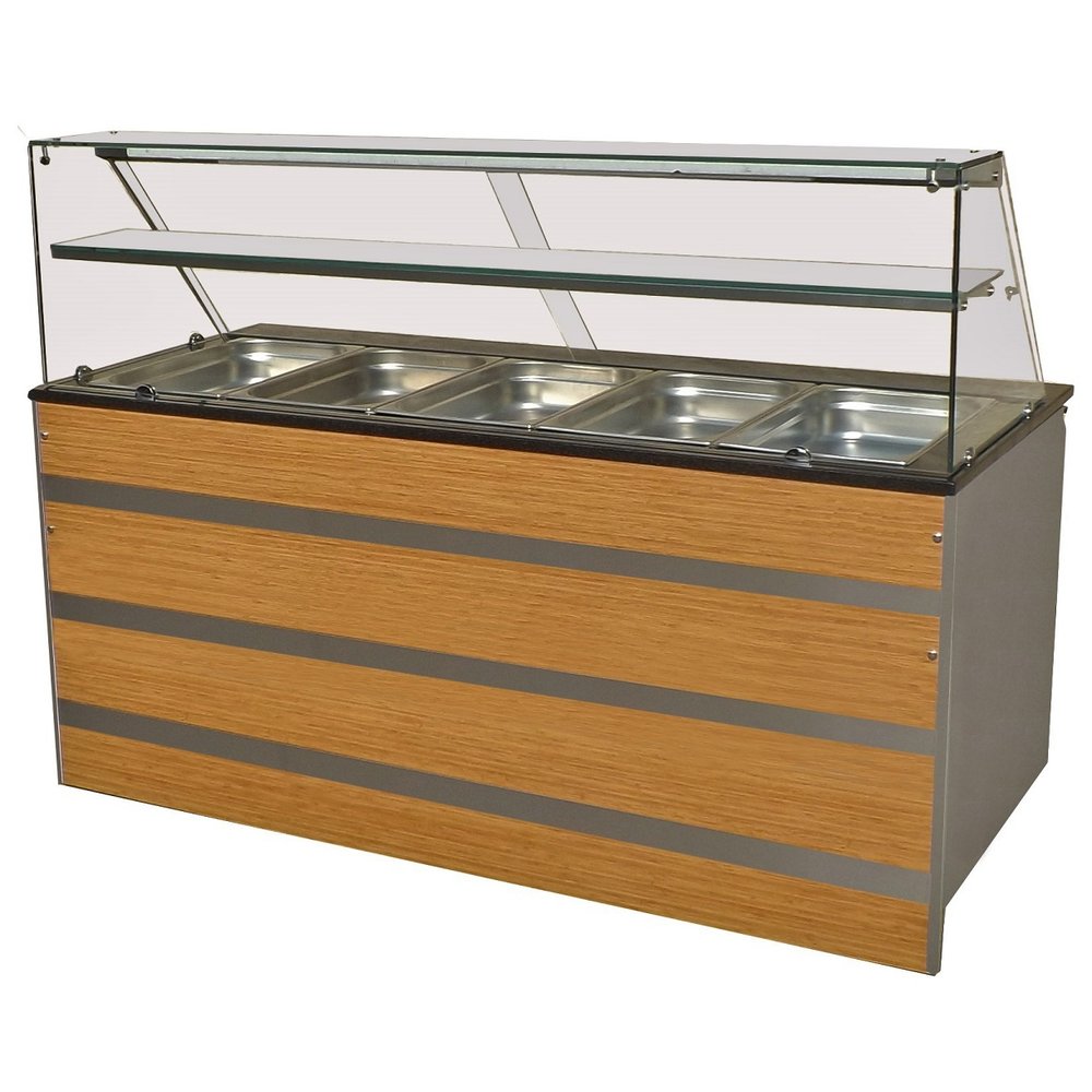 Combisteel Gekoeld Buffet GN 5x 1/1 | Statisch | 230v | Met Led Verlichting | 1800x800x850/1350(h)mm