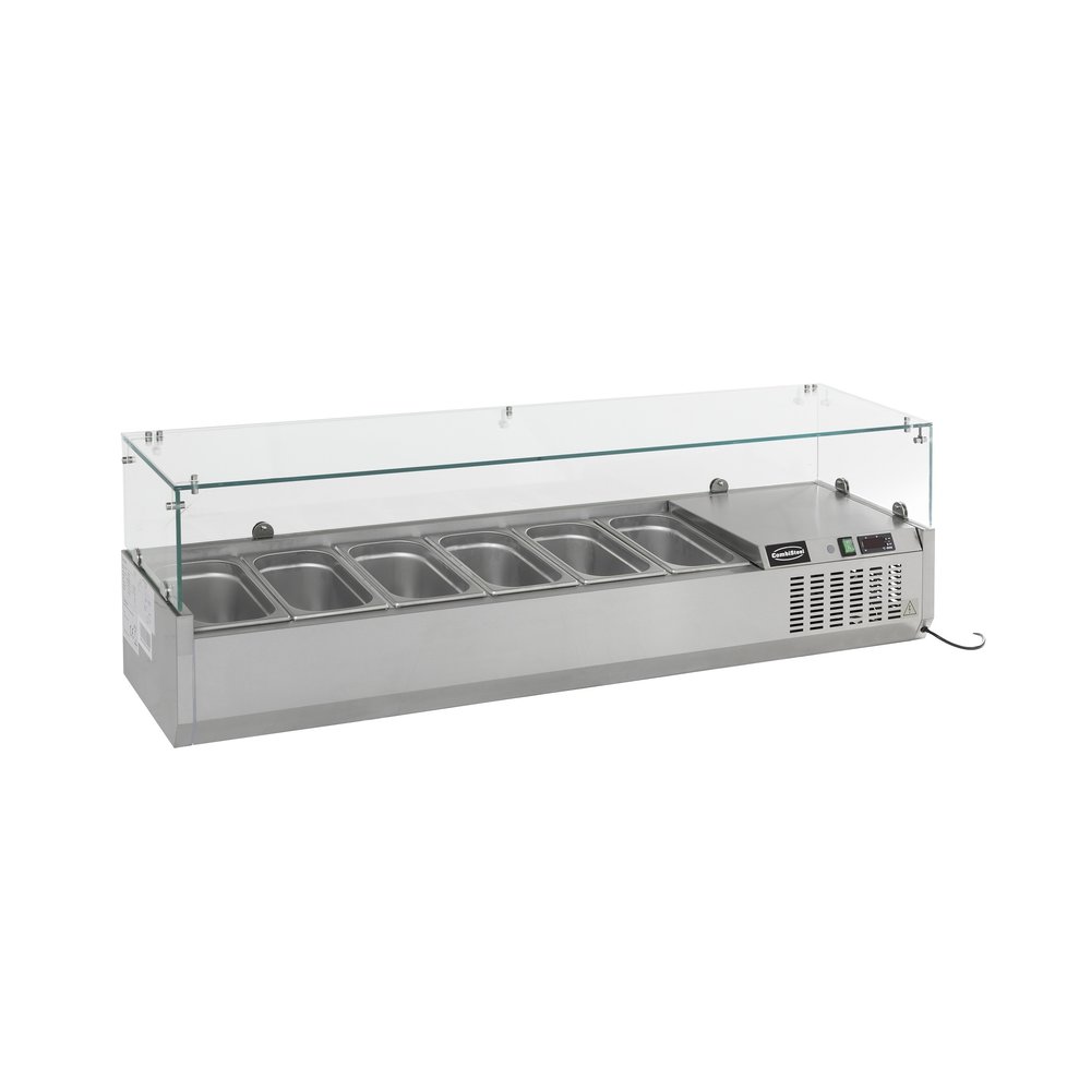 Combisteel Opzetkoelvitrine | 8x 1/4 GN | +2°c/+8°c | 1800x335x435(h)mm