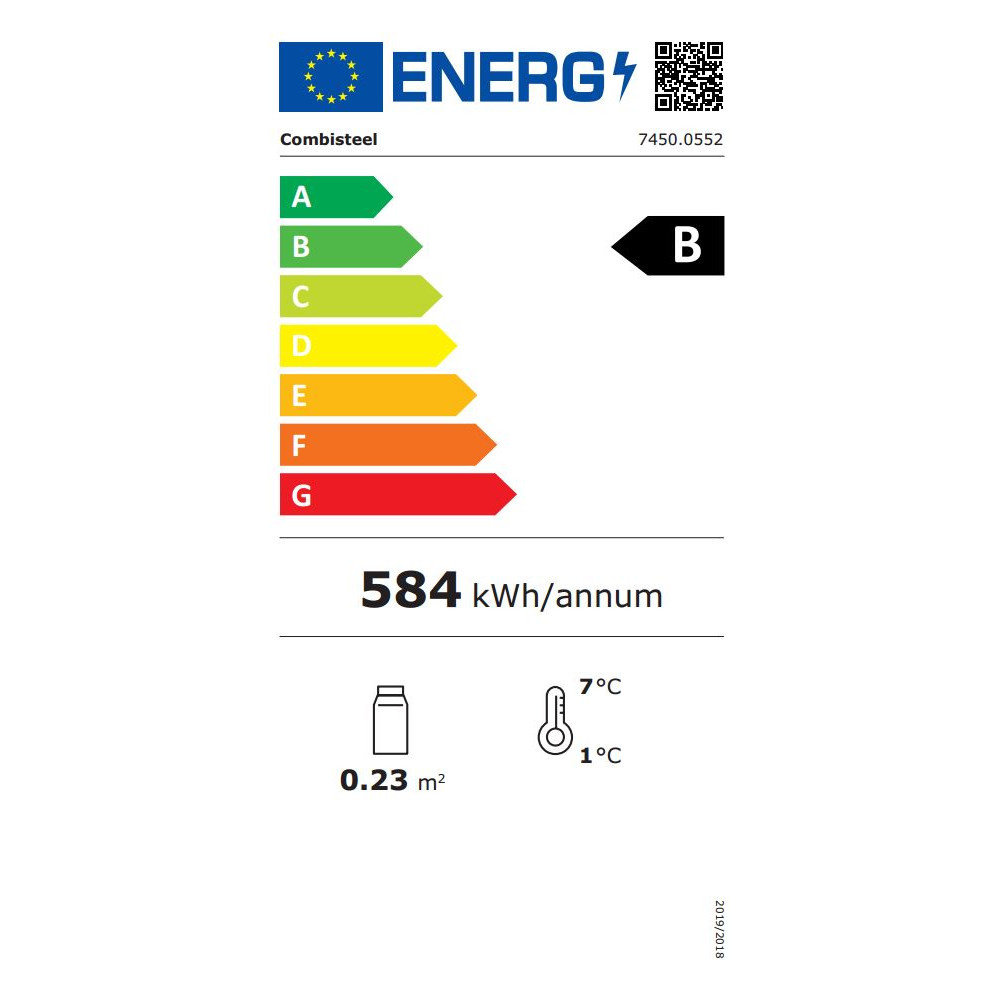 Combisteel Koelkast | 153l | Wit | +2°c/+8°c | Statisch + Ventilator | 600x585x855(h)mm