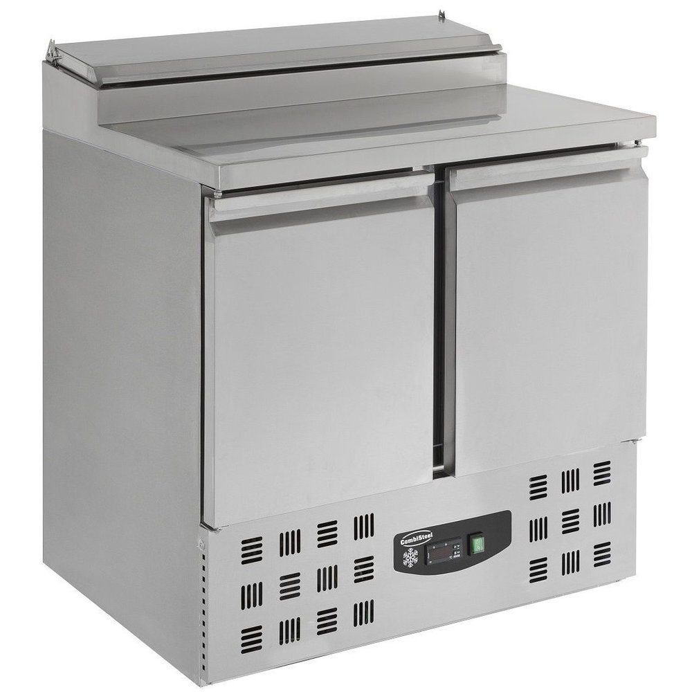 Combisteel Saladette | 2x 1/1, 5x 1/6 GN Pan | 2 Deurs | Geheel Rvs | Statisch Met Ventilator | 903x700x1006(h)mm