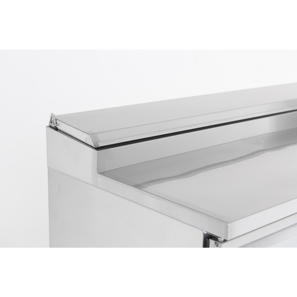 Combisteel Saladette | 8x 1/6 GN | Geheel Rvs | 3 Deurs | Statisch Met Ventilator | 1365x700x970(h)mm