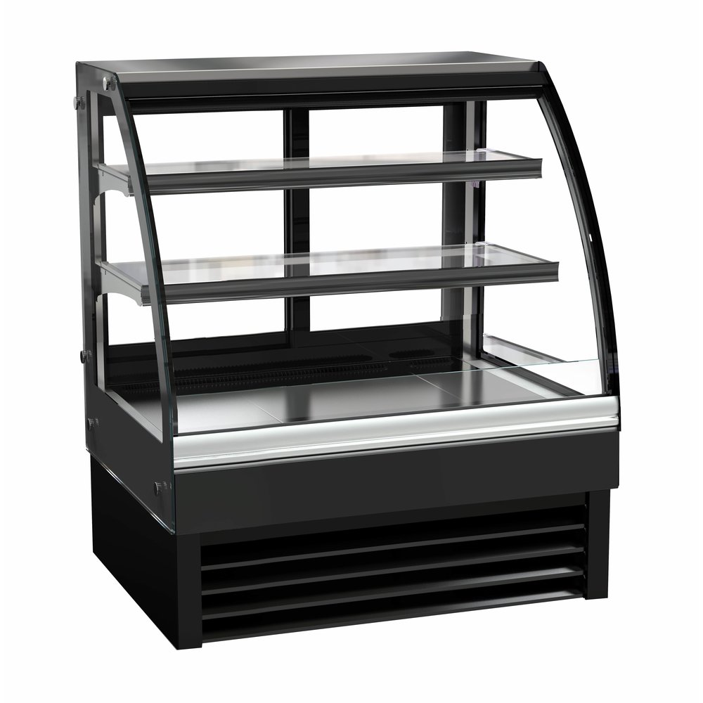 Combisteel Koelvitrine | 175l | Zwart | +2°c/+8°c | 3 Schappen | 900x680x1200(h)mm