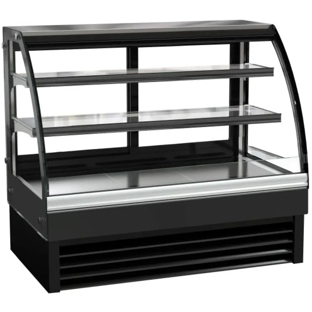 Combisteel Koelvitrine | 236l | Rvs/zwart | +2°c/+8°c | Geforceerd | 3 Niveaus | 1200x680x1200(h)mm