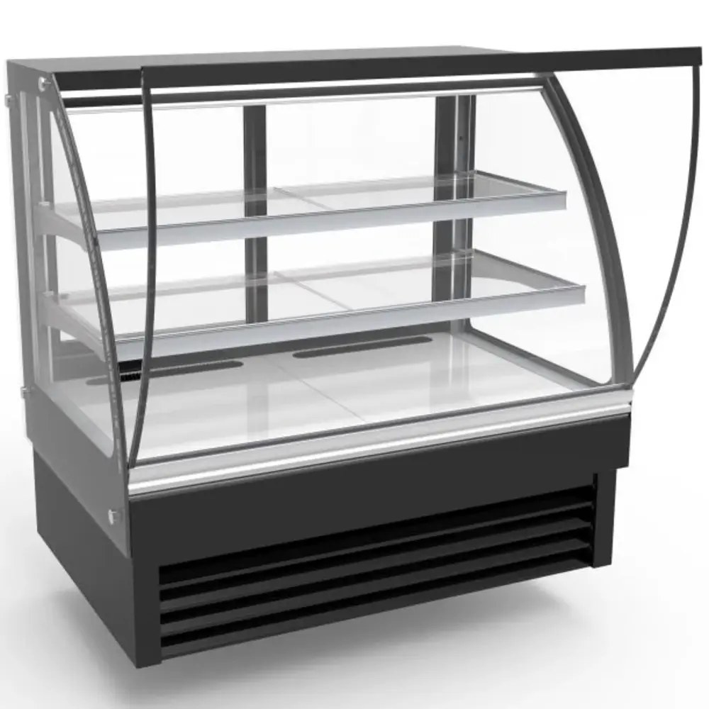 Combisteel Koelvitrine | 236l | Rvs/zwart | +2°c/+8°c | Geforceerd | 3 Niveaus | 1200x680x1200(h)mm
