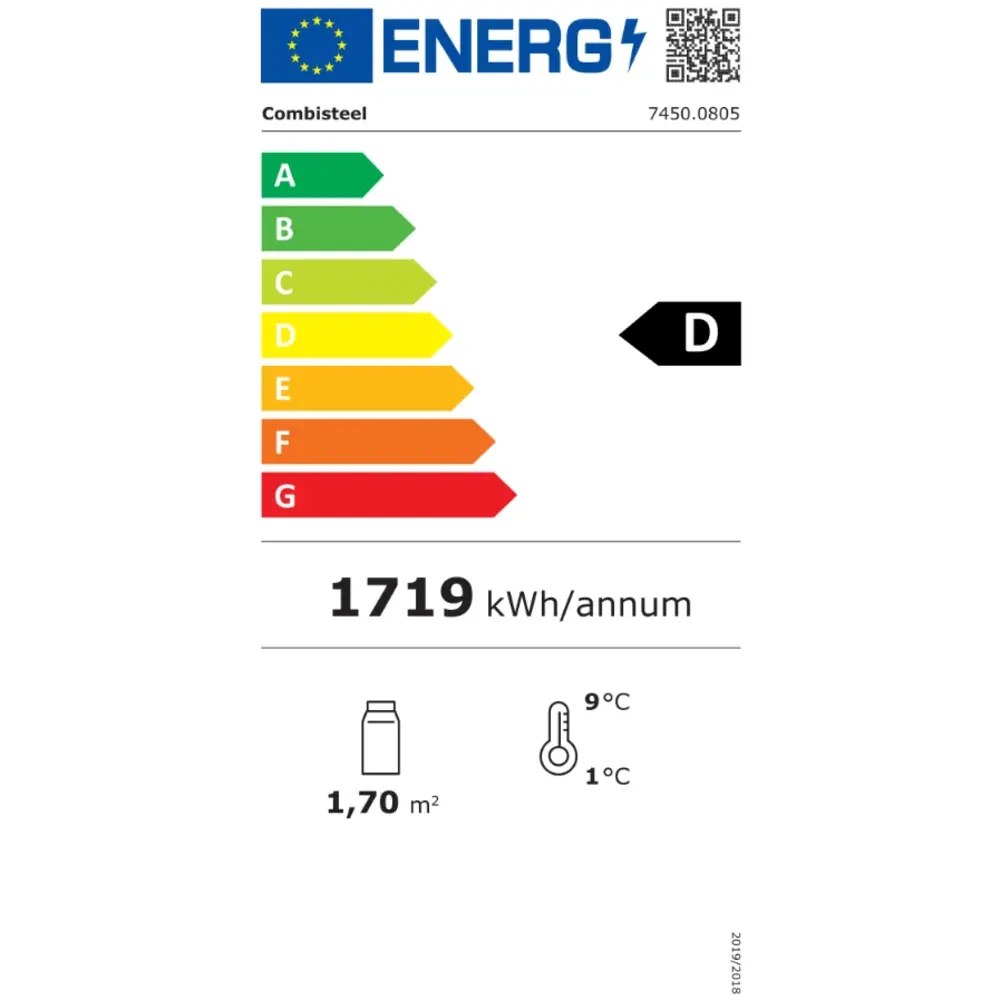 Combisteel Koelvitrine | 236l | Rvs/zwart | +2°c/+8°c | Geforceerd | 3 Niveaus | 1200x680x1200(h)mm