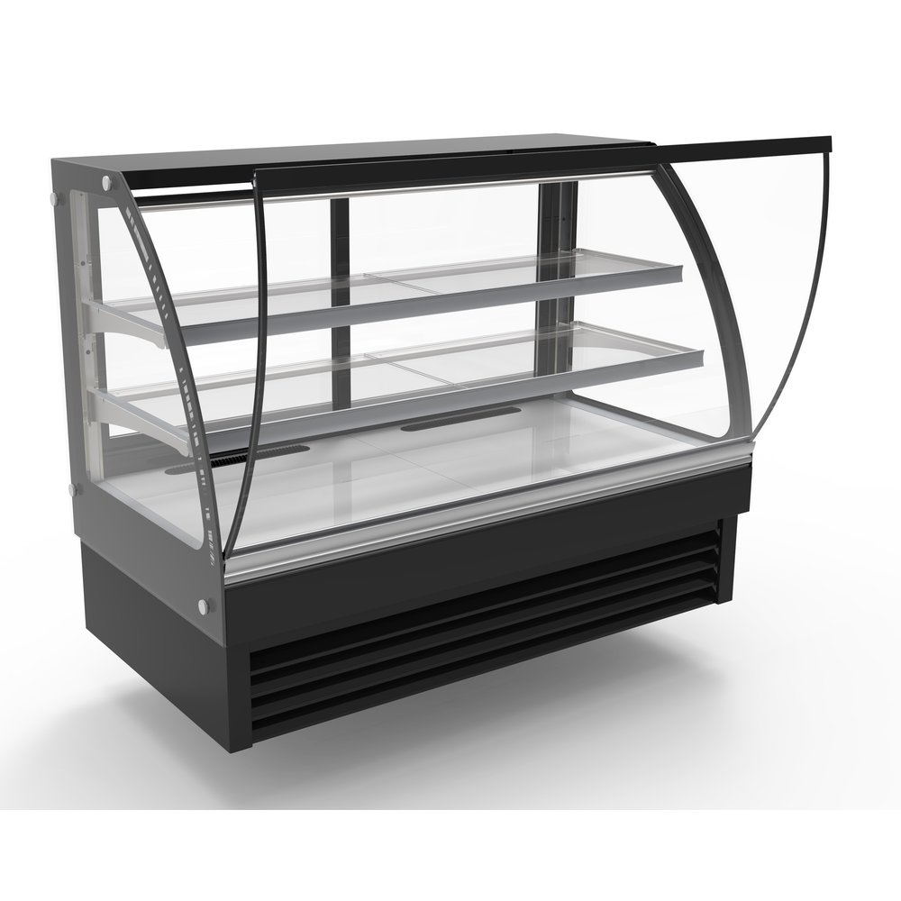 Combisteel Koelvitrine | 298l | Zwart | +2°c/+8°c | 3 Schappen | 1500x680x1200(h)mm
