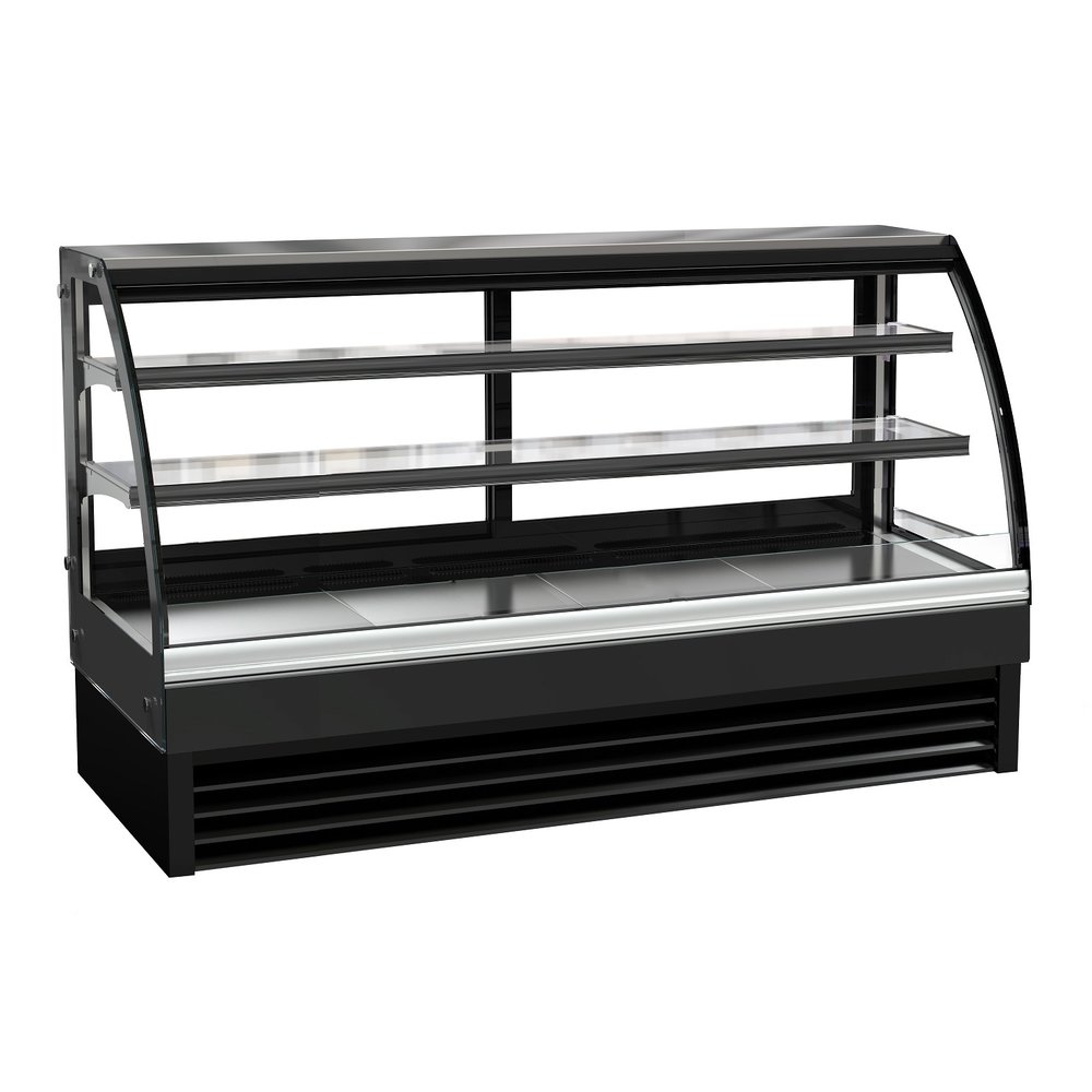 Combisteel Koelvitrine | 400l | Zwart | +2°c/+8°c | 3 Schappen | 2000x680x1200(h)mm