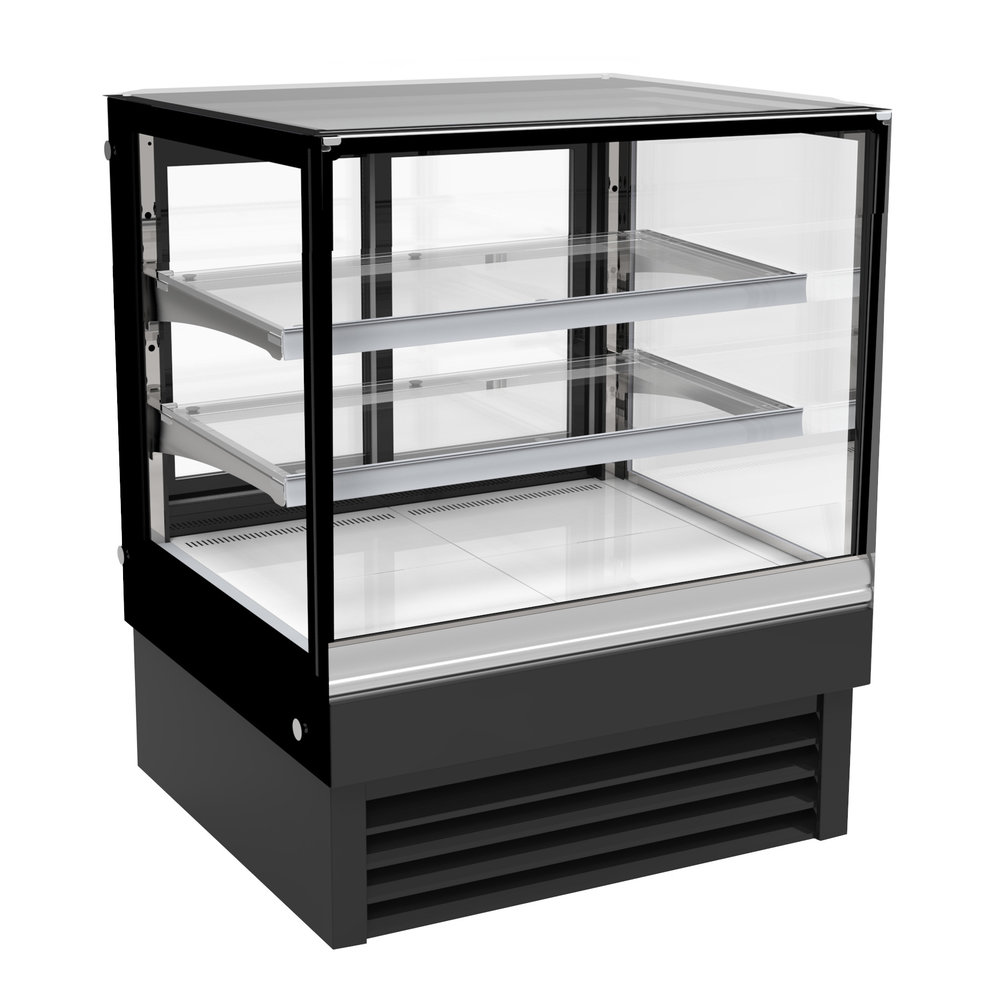 Combisteel Koelvitrine | 190l | Zwart | +2°c/+8°c | 3 Niveaus | 900x680x1200(h)mm