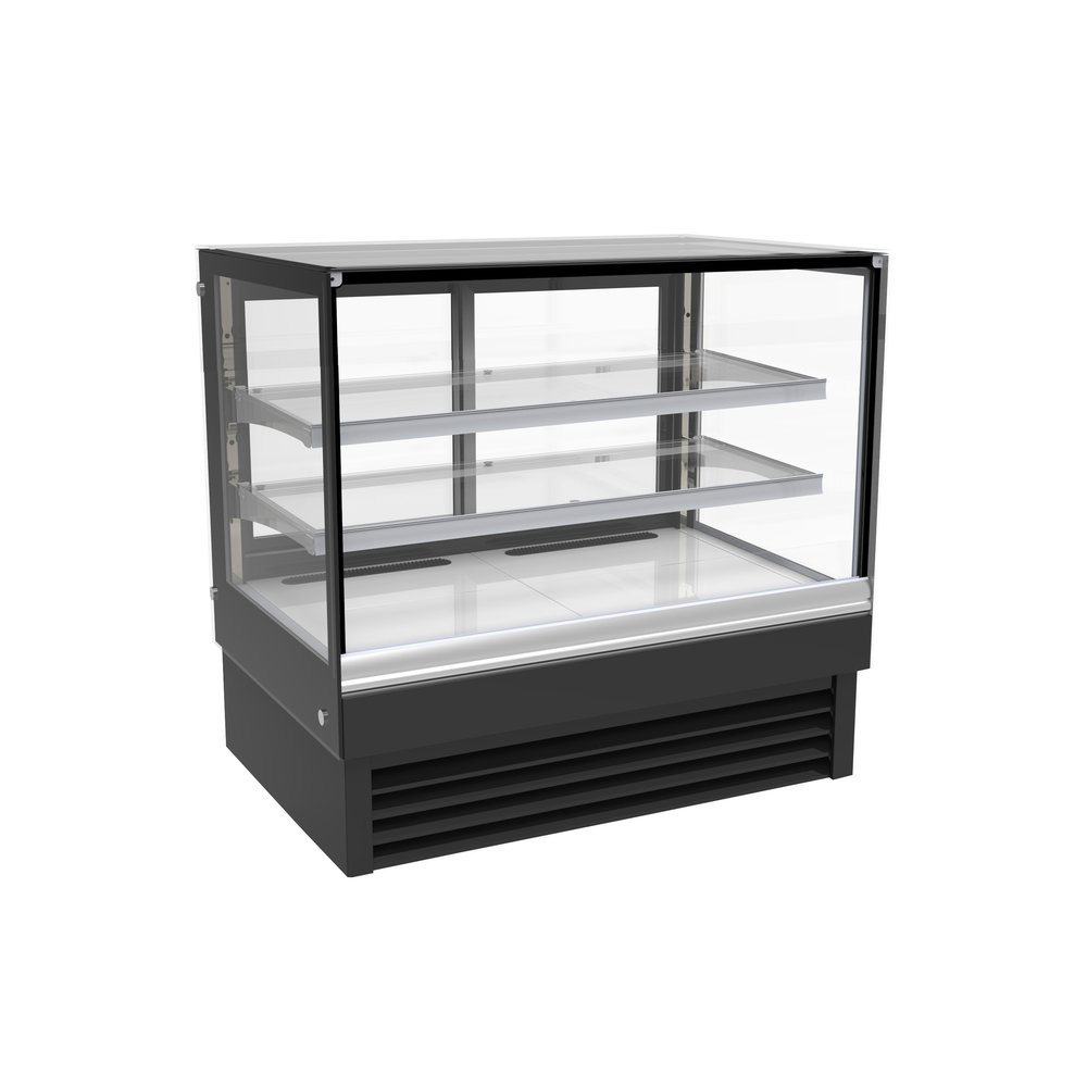 Combisteel Koelvitrine | 257l | Zwart | +2°c/+8°c | 3 Niveaus | 1200x680x1200(h)mm
