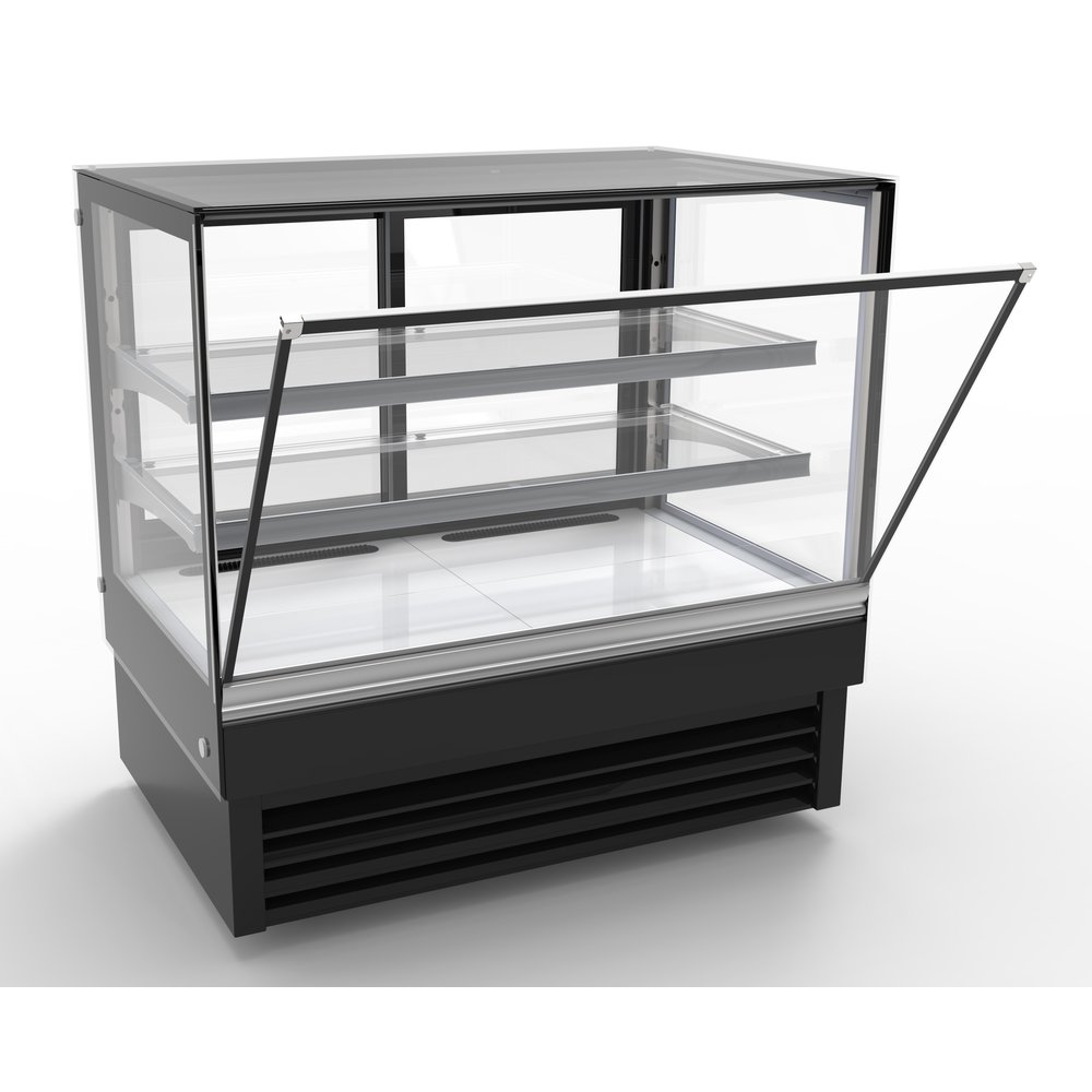 Combisteel Koelvitrine | 257l | Zwart | +2°c/+8°c | 3 Niveaus | 1200x680x1200(h)mm