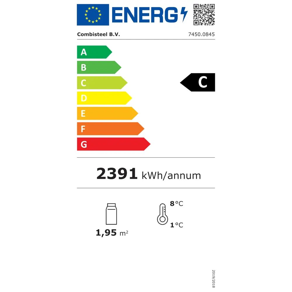 Combisteel Gebaksvitrine | 400l | Zwart | +2°c/+8°c | Geforceerd | 6 Niveaus | Wielen (geremd) | 650x650x1950(h)mm