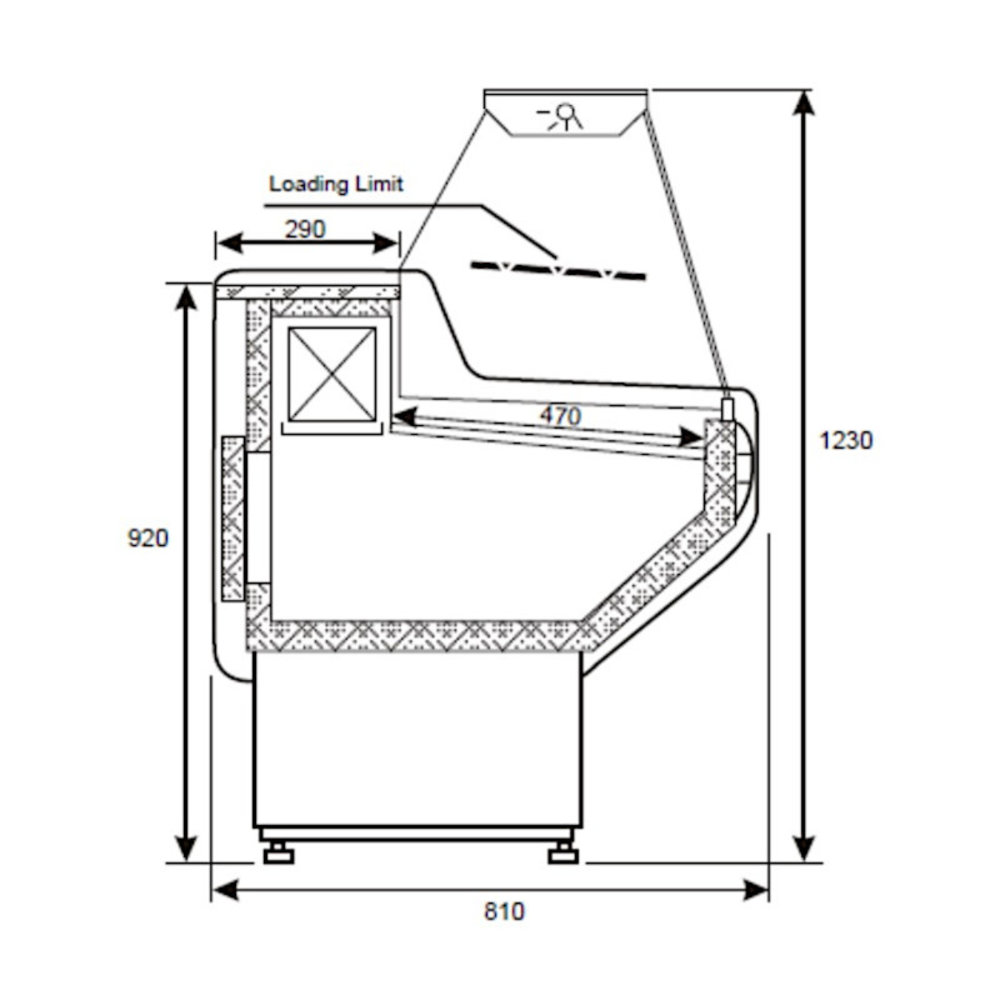 Combisteel Koeltoonbank | Vinnie | +1°c/+10°c | Statisch | 0.84kw | Kantelruit | Gekoelde Reserve | 2490x825x1230(h)mm