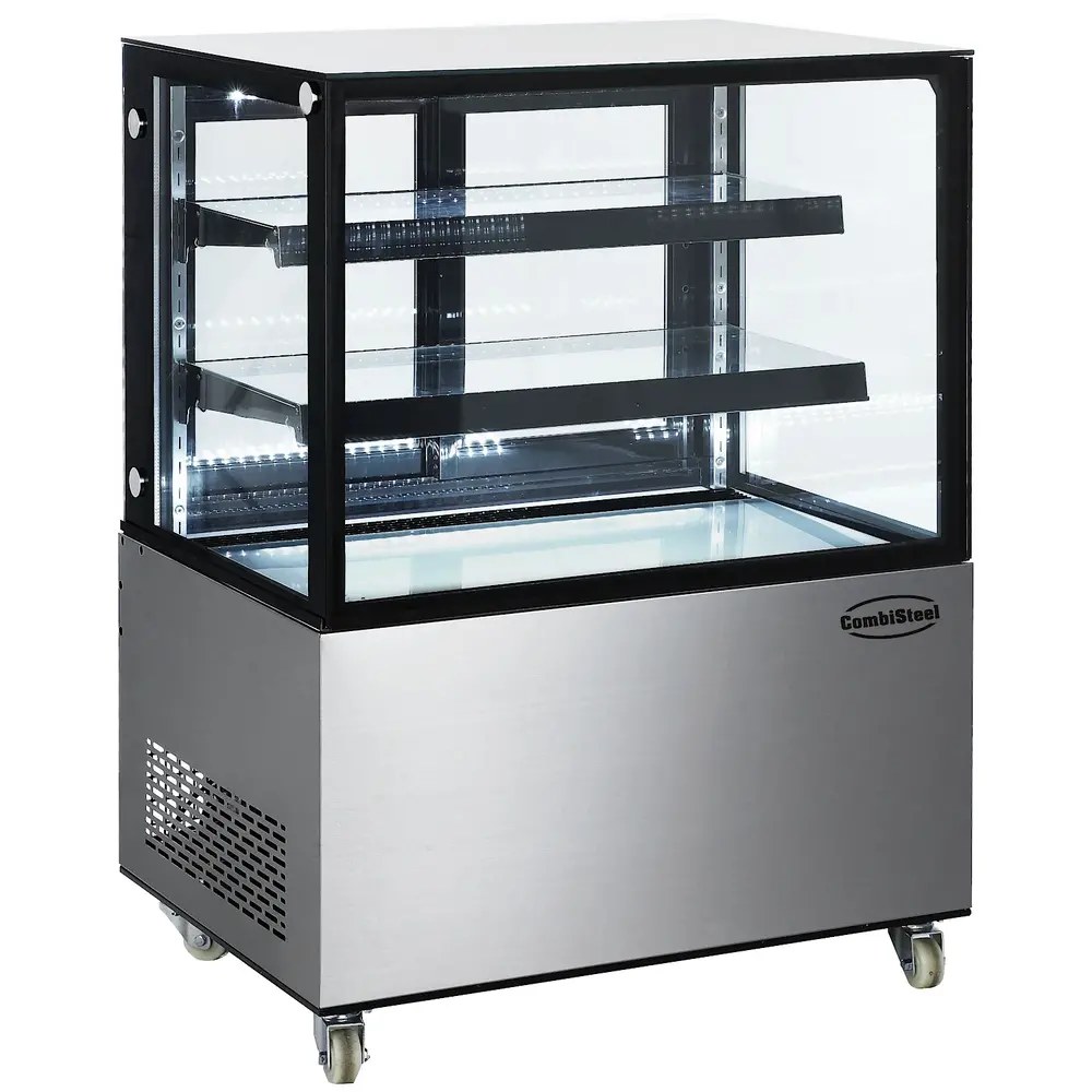 Combisteel Koelvitrine | 270l | Rvs/zwart | +2°c/+8°c | 3 Niveaus | 915x675x1210(h)mm