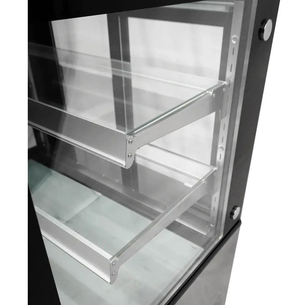 Combisteel Koelvitrine | 270l | Rvs/zwart | +2°c/+8°c | 3 Niveaus | 915x675x1210(h)mm
