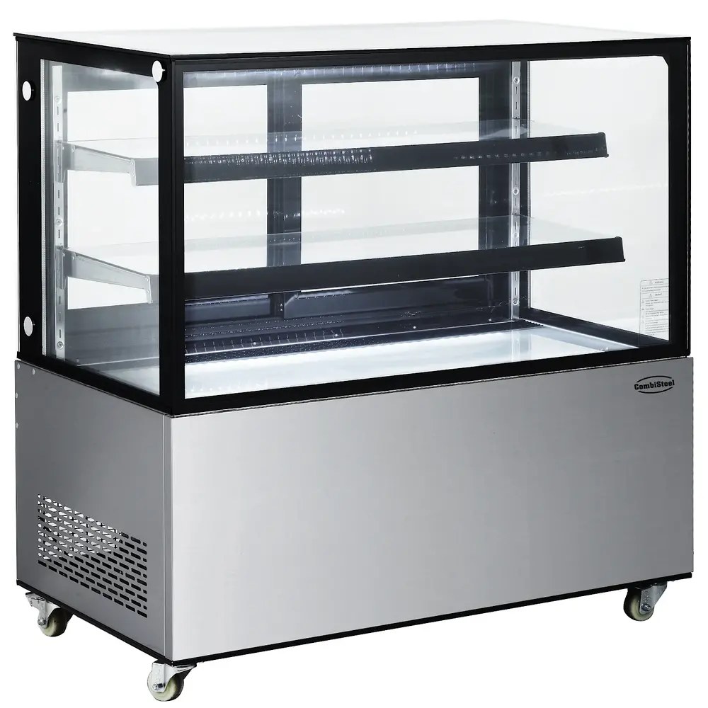 Combisteel Koelvitrine | 370l | Rvs/zwart | +2°c/+8°c | 3 Niveaus | 1215x675x1210(h)mm