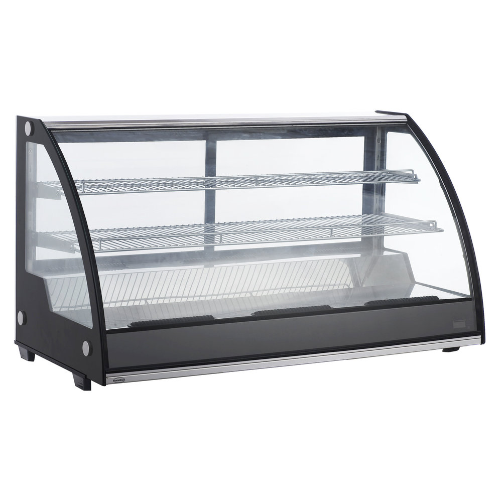 Combisteel Koelvitrine | 210l | Zwart/rvs | 0°c/+12°c | 3 Niveaus | 1217x590x685(h)mm