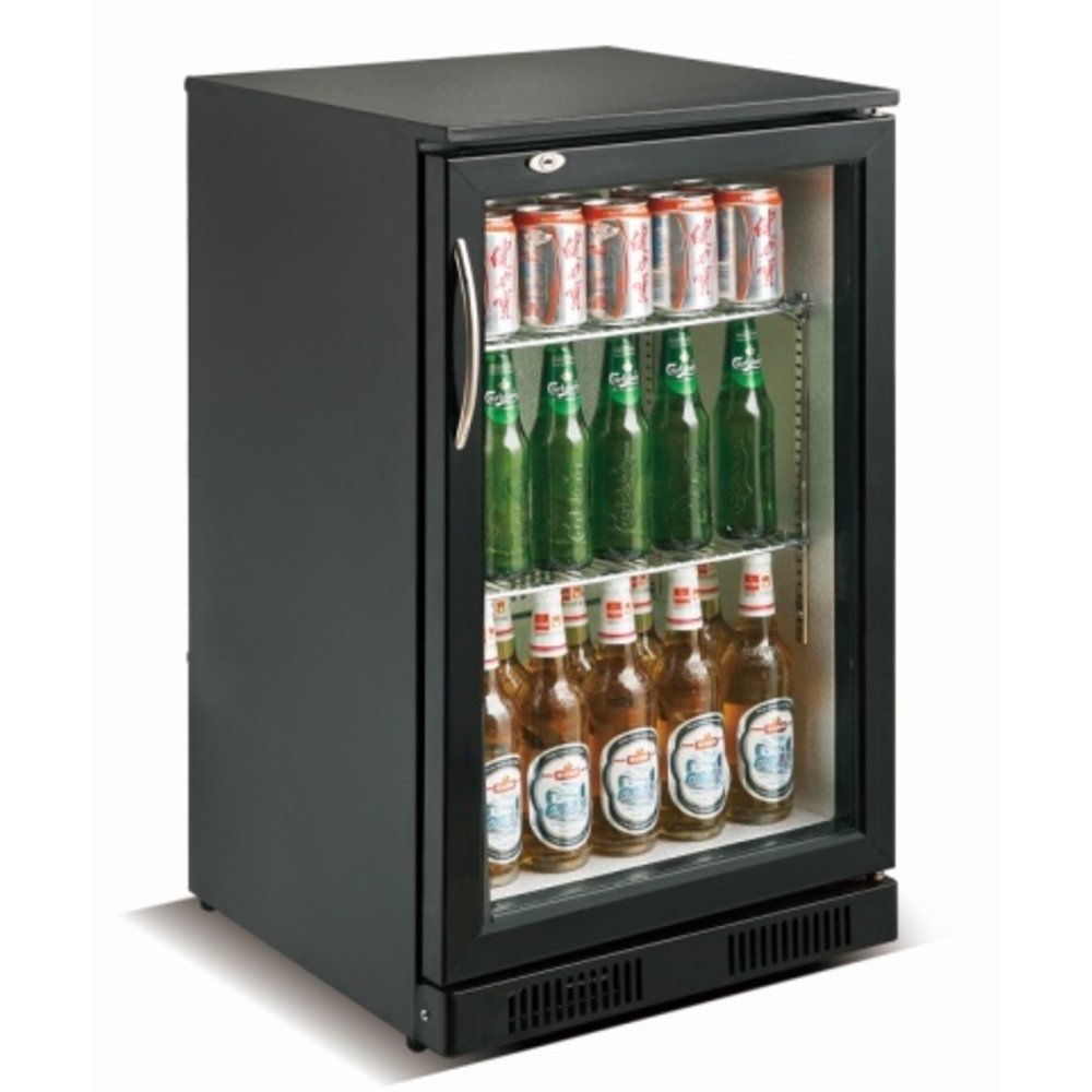 Combisteel Barkoeler Zwart 98l | 1 Glasdeur | 230v | Geforceerd | 500x500x900(h)mm