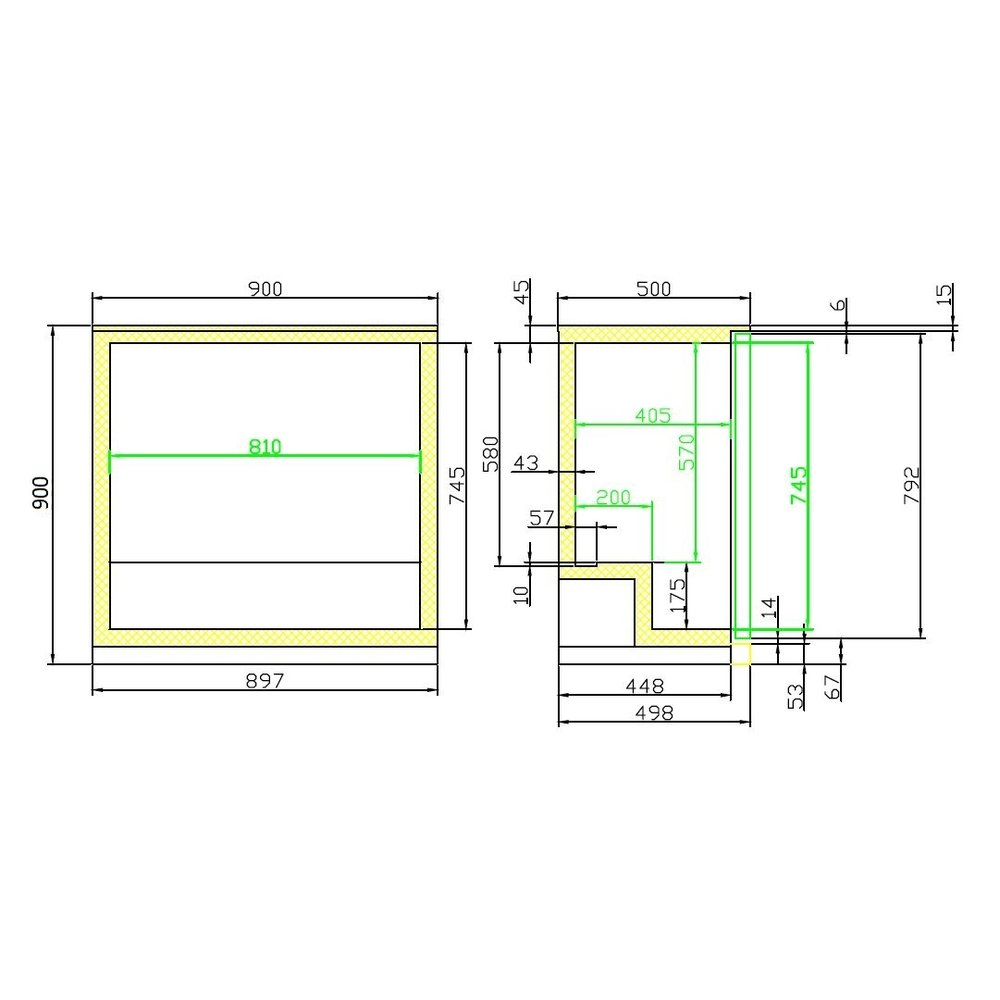 Combisteel Barkoeler Zwart 198l | 2 Glasdeuren | 230v | Geforceerd | 900x500x900(h)mm