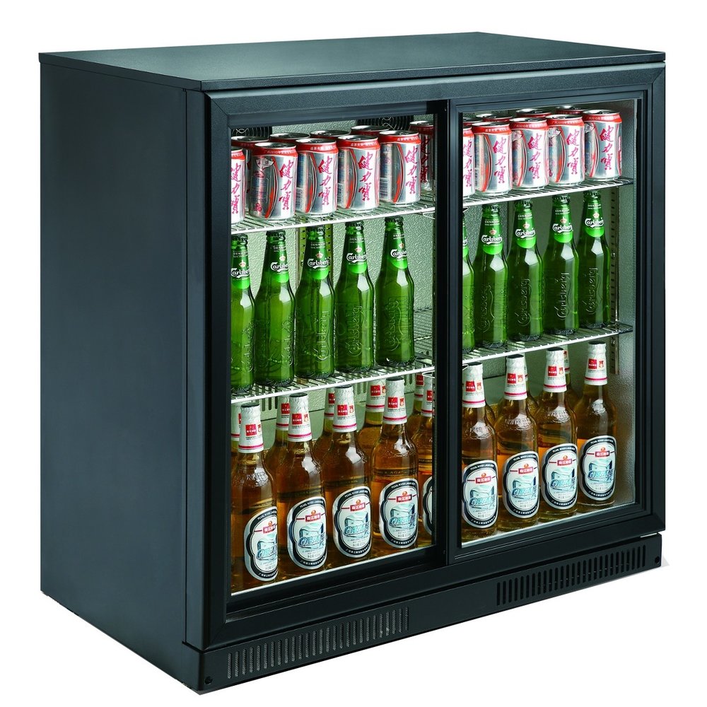 Combisteel Barkoeler Zwart 198l | 2 Schuifdeuren | 230v | Geforceerd | 900x500x900(h)mm