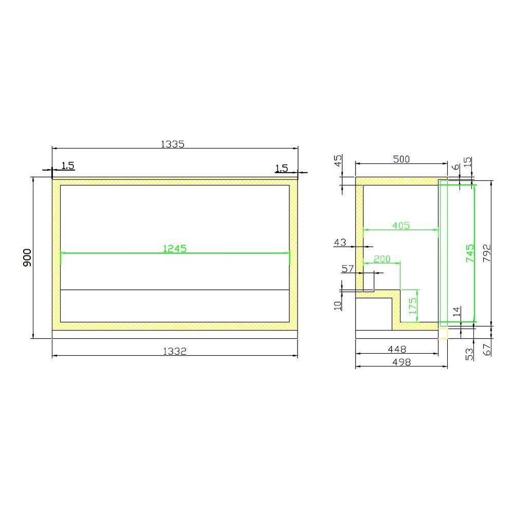Combisteel Barkoeler Zwart 298l | 3 Schuifdeuren | 230v | Geforceerd | 1335x500x900(h)mm
